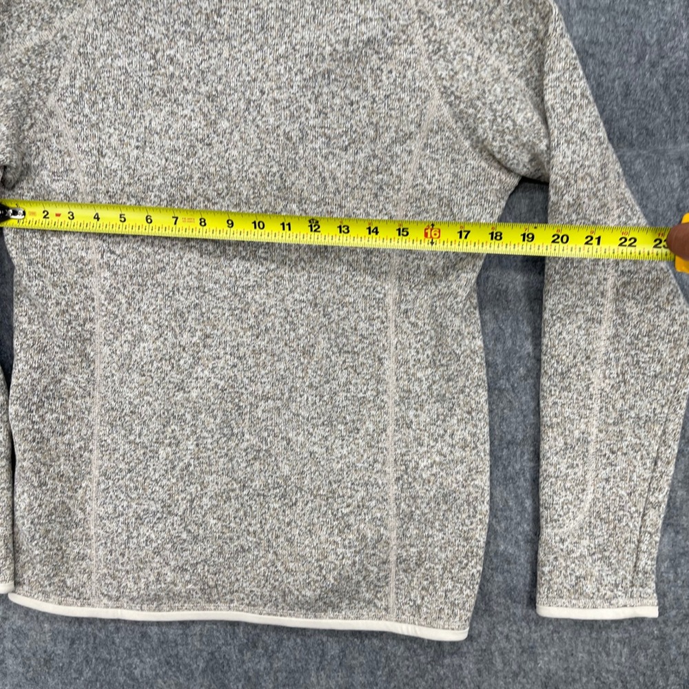 Patagonia Better Sweater Womens Medium 1/4 Zip Pullover Fleece Beige New - Picture 5 of 16